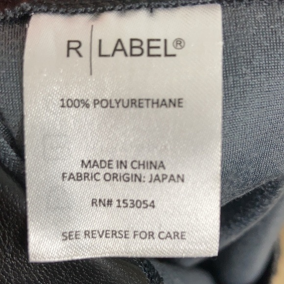 R Label by The Reset Black Vegan Faux Leather Leggings Size XL Cruelty Free - Picture 12 of 16